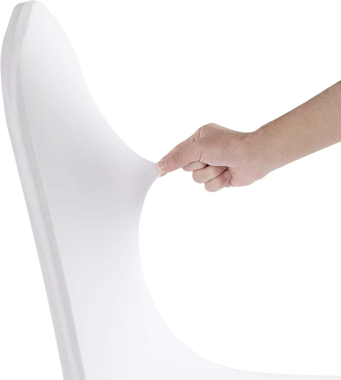 SUPERO Waterproof Spandex Chair Cover 100PCS, Stretch Dining Chair Covers, Polyester Outdoor Chair Covers, Protector Stretch Chair Cover for Party Universal, Banquet, Wedding Event, Hotel(White)