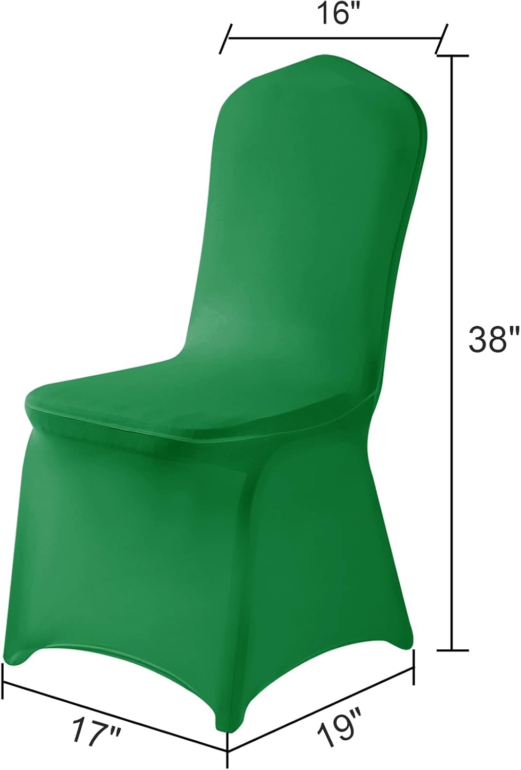 Spandex Chair Covers, 25PCS, Washable Protector for Living Room, Party, Banquet, Wedding, Hotel (Emerald)