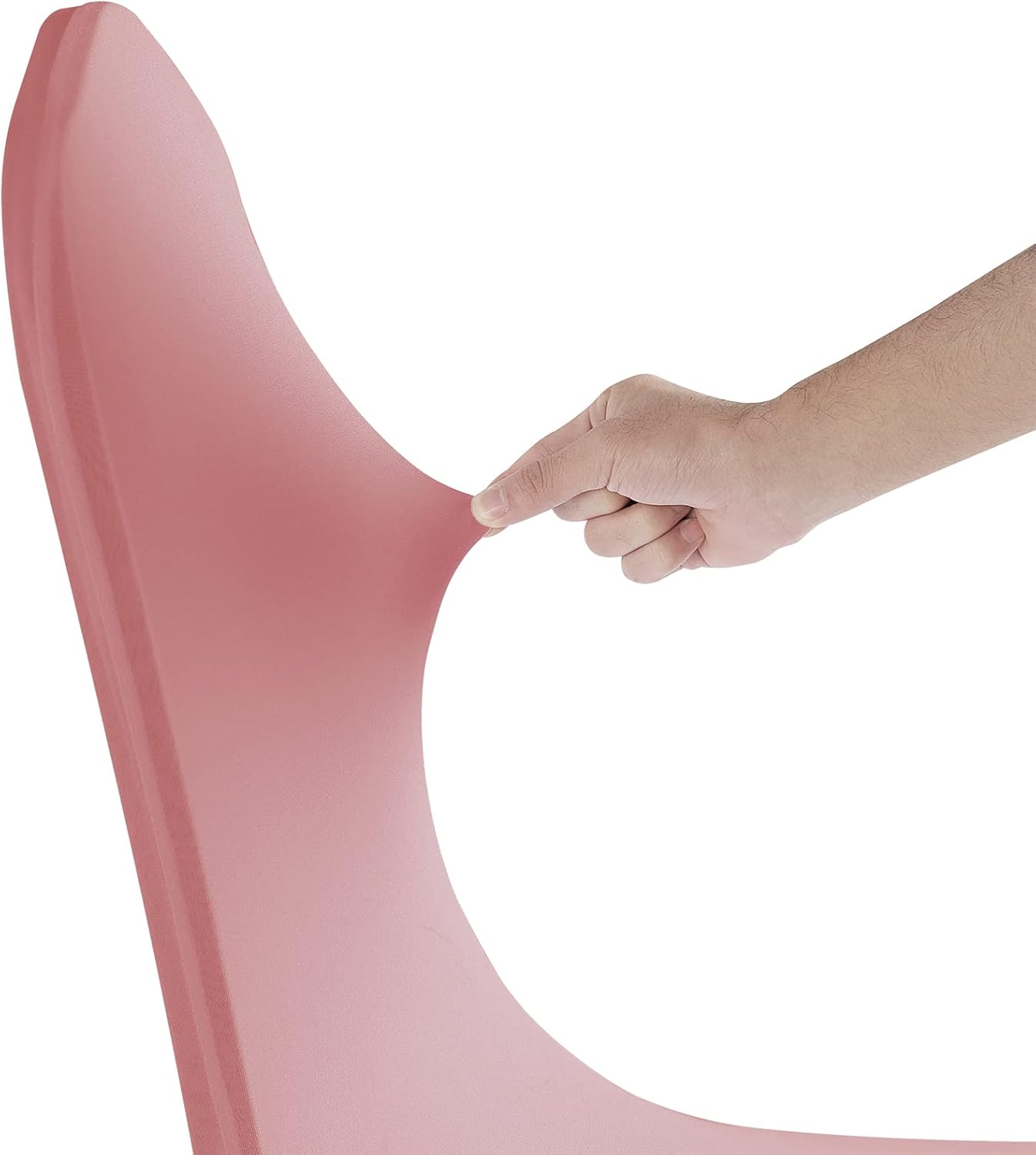 SUPERO Waterproof Spandex Chair Protector - 12PCS Stretch Dining Covers for Universal, Banquet, Wedding Event, Hotel (Dusty Pink)