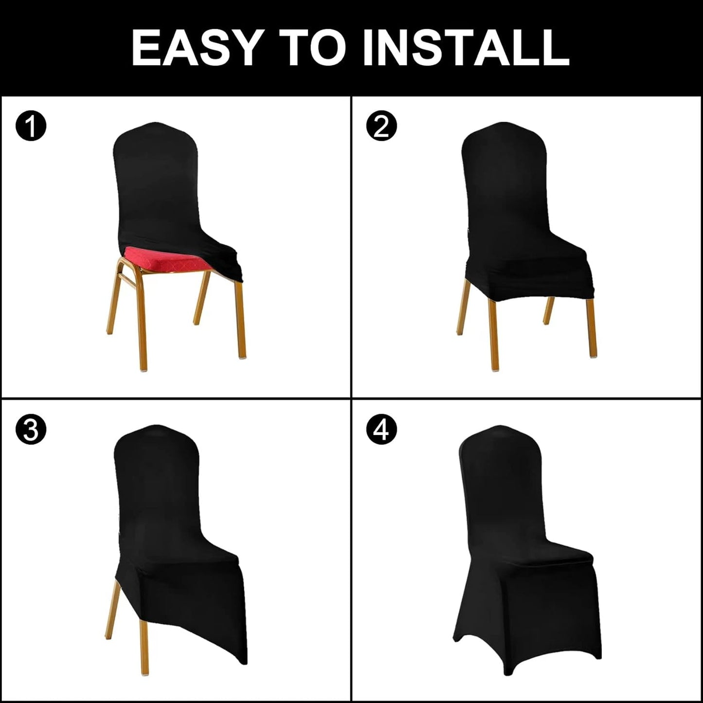 Waterproof Spandex Chair Cover 12PCS, Stretch Dining Chair Covers, Polyester Outdoor Chair Covers, Protector Stretch Chair Cover for Party Universal, Banquet, Wedding Event, Hotel(Blush Pink)