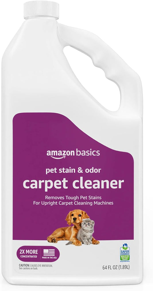 Amazon Basics Pet Stain Remover, Carpet Cleaner, Fresh Scent, 64 fl oz