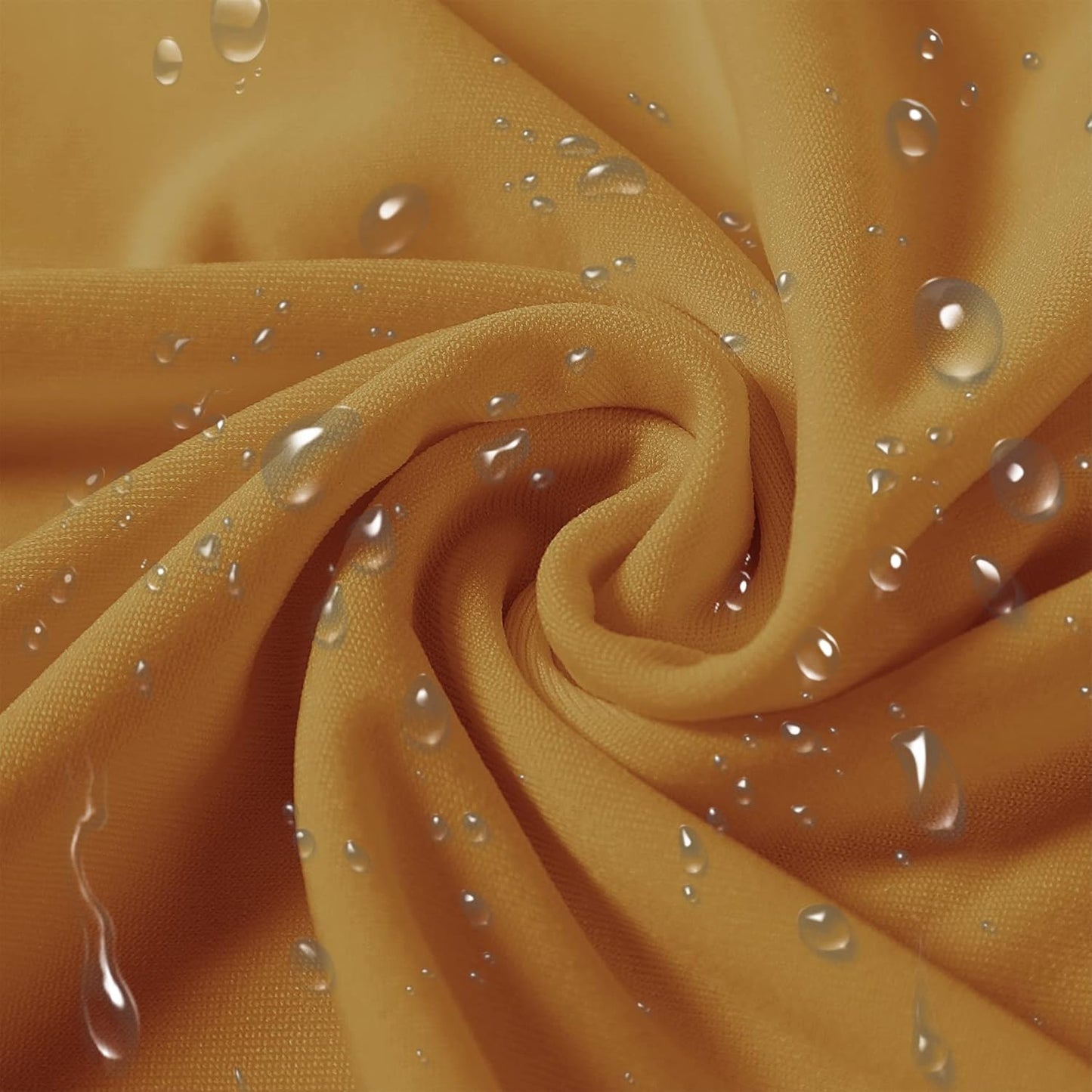 SUPERO Waterproof Spandex Chair Cover 25PCS, Stretch Dining Chair Covers, Polyester Outdoor Chair Covers, Protector Stretch Chair Cover for Party Universal, Banquet, Wedding Event, Hotel(Gold)