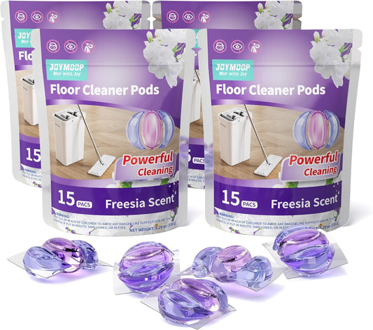 JOYMOOP Floor Cleaner for Mopping, 60 PCS Mopping Solution, Hardwood Floor Cleaner, Works Perfectly with Mop Bucket