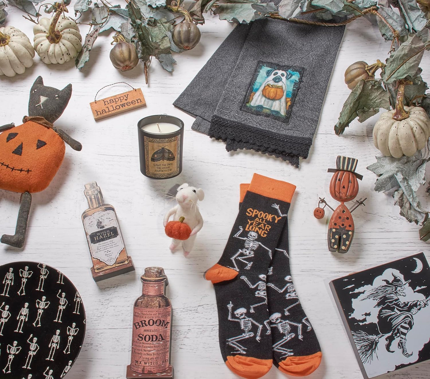 Primitives by Kathy Jack Decorative Chunky Sitter Great for Halloween and Fall Decorations, 4"x6.75"x1", Multicolor